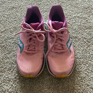 Saucony PwrRun running shoes. Less than 10 miles on them